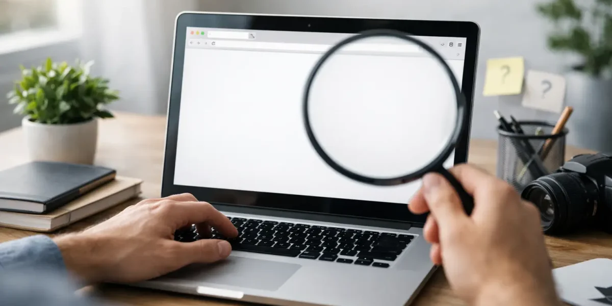Como corrigir site sem conteúdo
