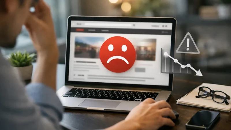 Como corrigir experiência ruim no site agora